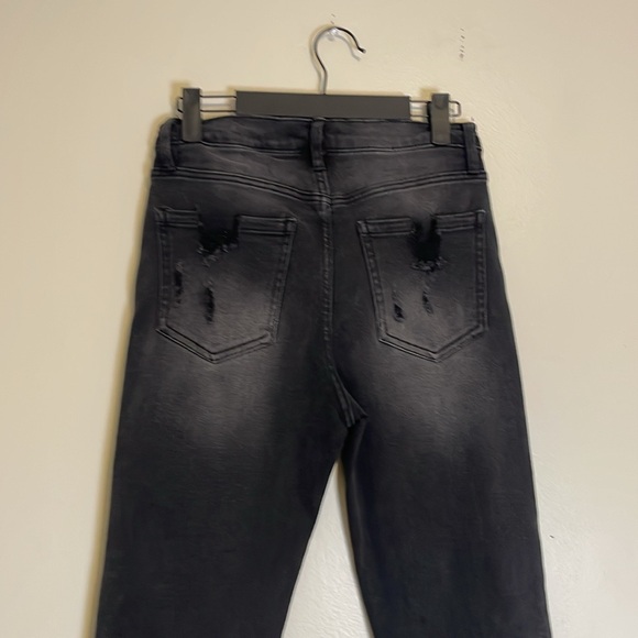 RE Generation By Celebrity Pink | Venus Distressed Grey/Black Jeans - Picture 3 of 7